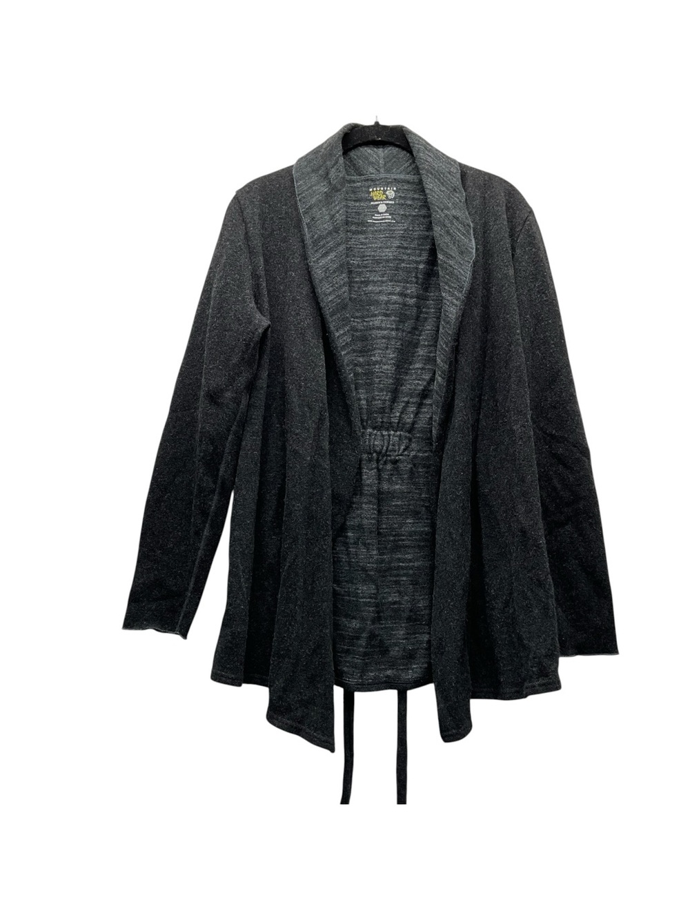 Mountain Hardwear Recycled Wool Blend Wrap Sweater Size M Charcoal Gray outdoor